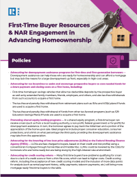 Download: First-Time Buyer Resources and NAR Engagement in Advancing Homeownership brochure